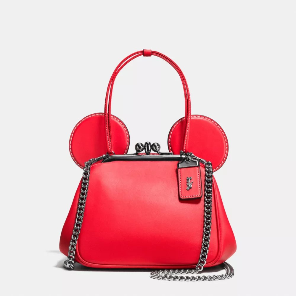 COACH Designer Handbags Mickey Kisslock Bag In Glovetanned Leather
