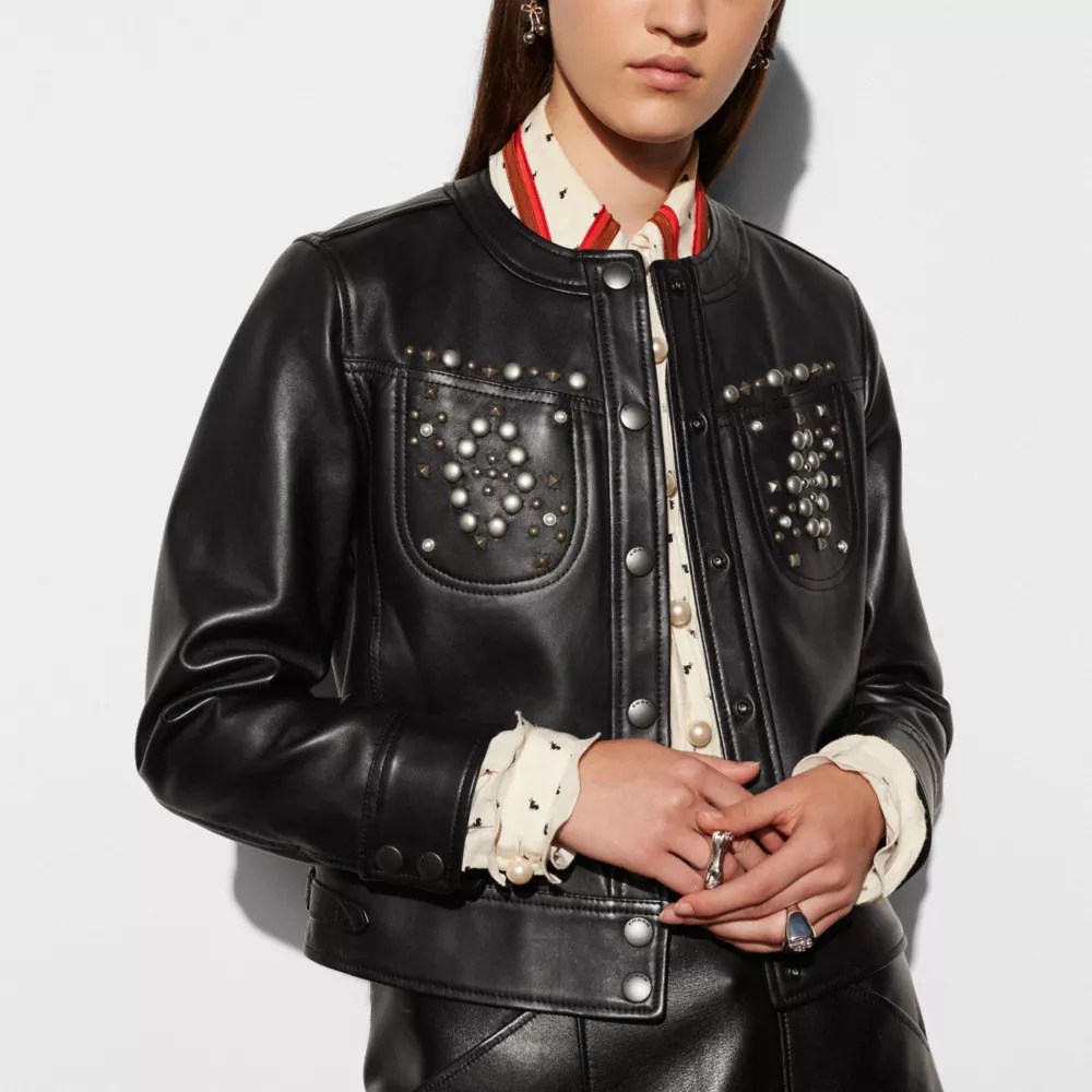 COACH Studded Leather Jacket