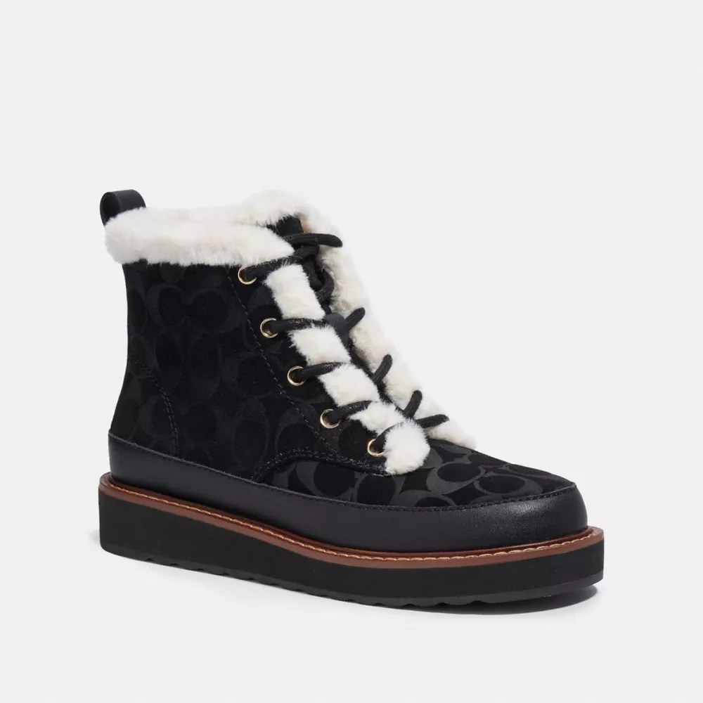 COACH Ce325 - IMANI BOOT IN SIGNATURE - BLACK | COACH ACCESSORIES