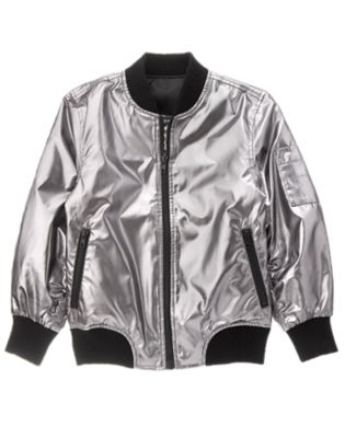 Metallic Bomber Jacket at Crazy 8