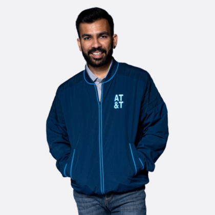 AT&T Team Colors Plover Bomber Jacket AT&T Brand Shop
