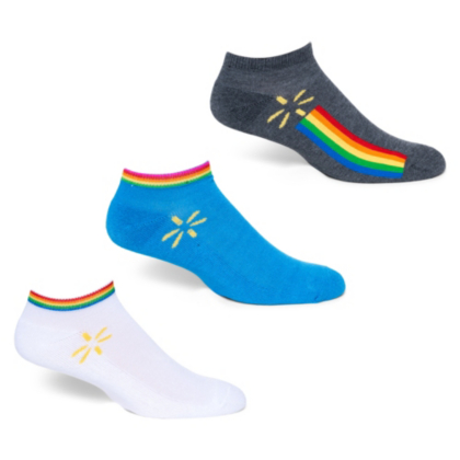 Pride No Show Logo Socks 3 Pair