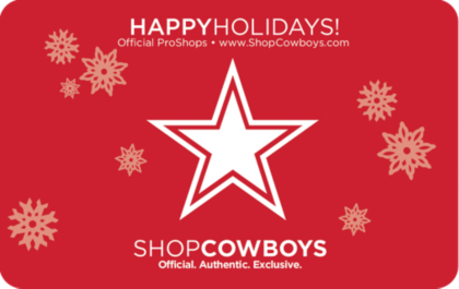 Dallas Cowboys Holiday Star Gift Card 5100 Dallas Cowboys Pro Shop