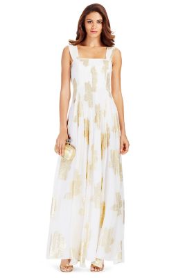 DVF Lillie Pleated Chiffon Gown by DVF