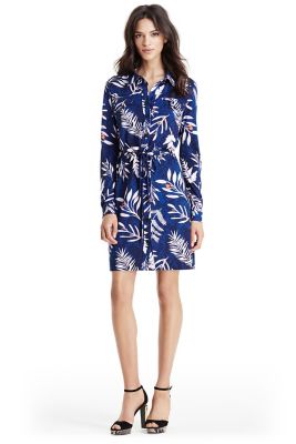 DVF Jones Silk Jersey Shirt Dress Landing Pages by DVF