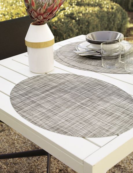 Chilewich Mini Basketweave Oval Placemats, Set of 4 Design Within Reach