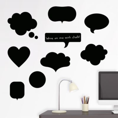 Chalkboard Thought Bubbles Fathead Wall Decal