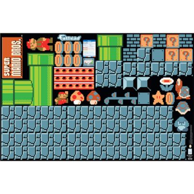 Super Mario™ Underground Theme Wall Decal Shop Fathead® for Mario Decor