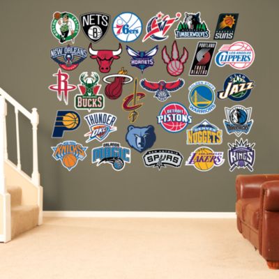 NBA Logo Collection Wall Decal Shop Fathead® for NBA Decor