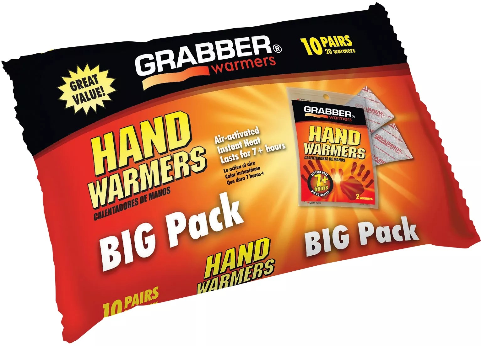 Grabber Hand Warmers Big Pack 10 Pairs Golf