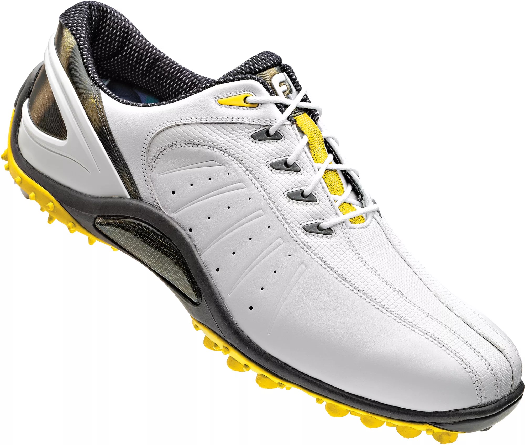 Footjoy Men’s Fj Sport Spikeless Golf Shoe White/yellow Golf