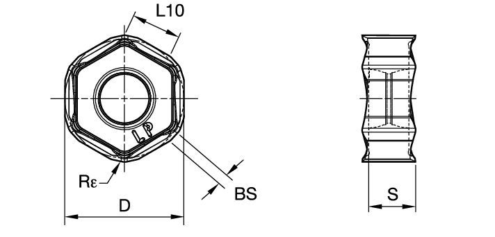 Face Milling Milling insert with optimized rake face • Honed cutting edge