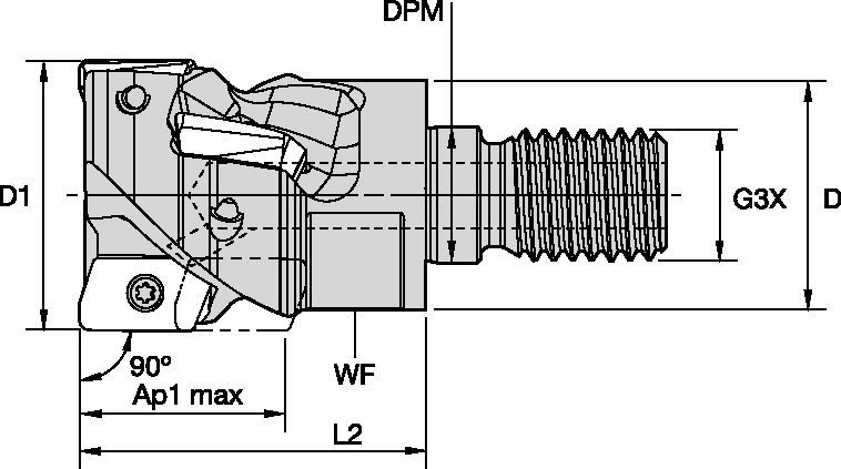 Mill 110™ Helical Indexable Helical End Mills