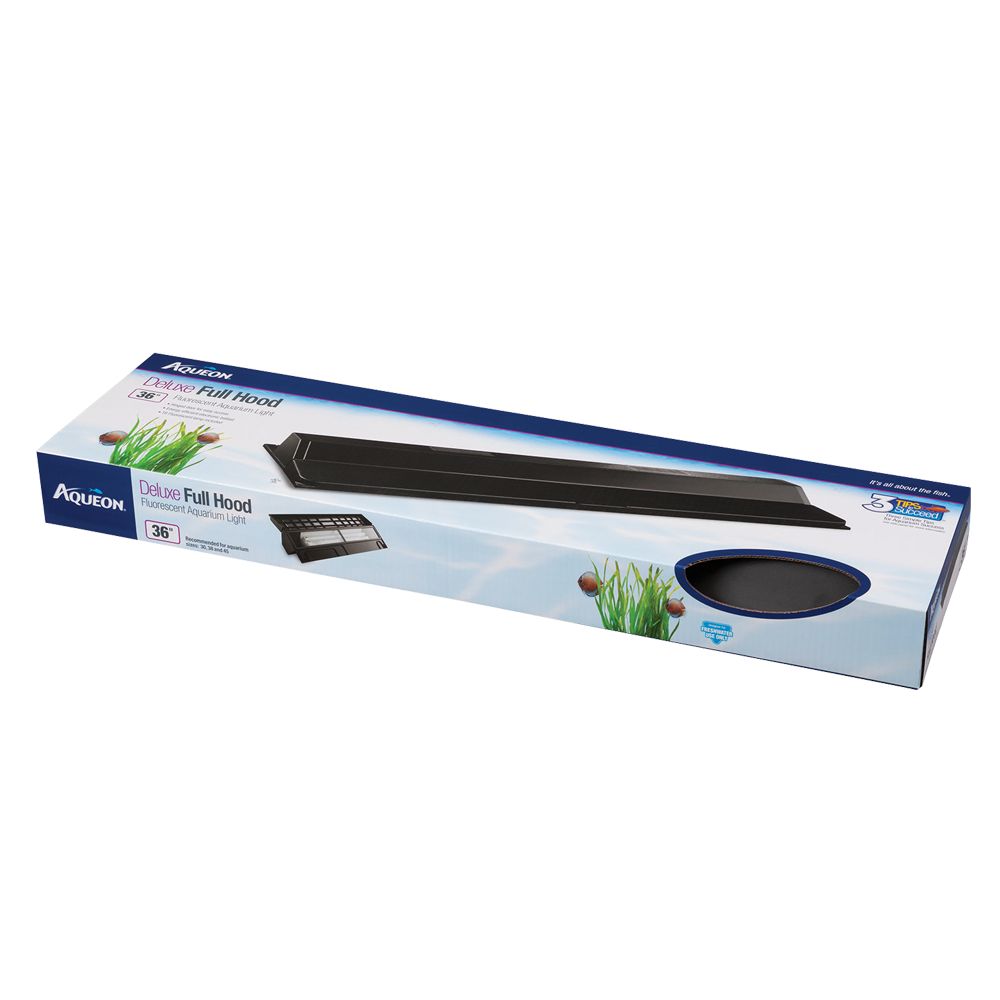 Aqueon® Aquarium Deluxe Fluorescent Hood fish Hoods & Glass Canopies