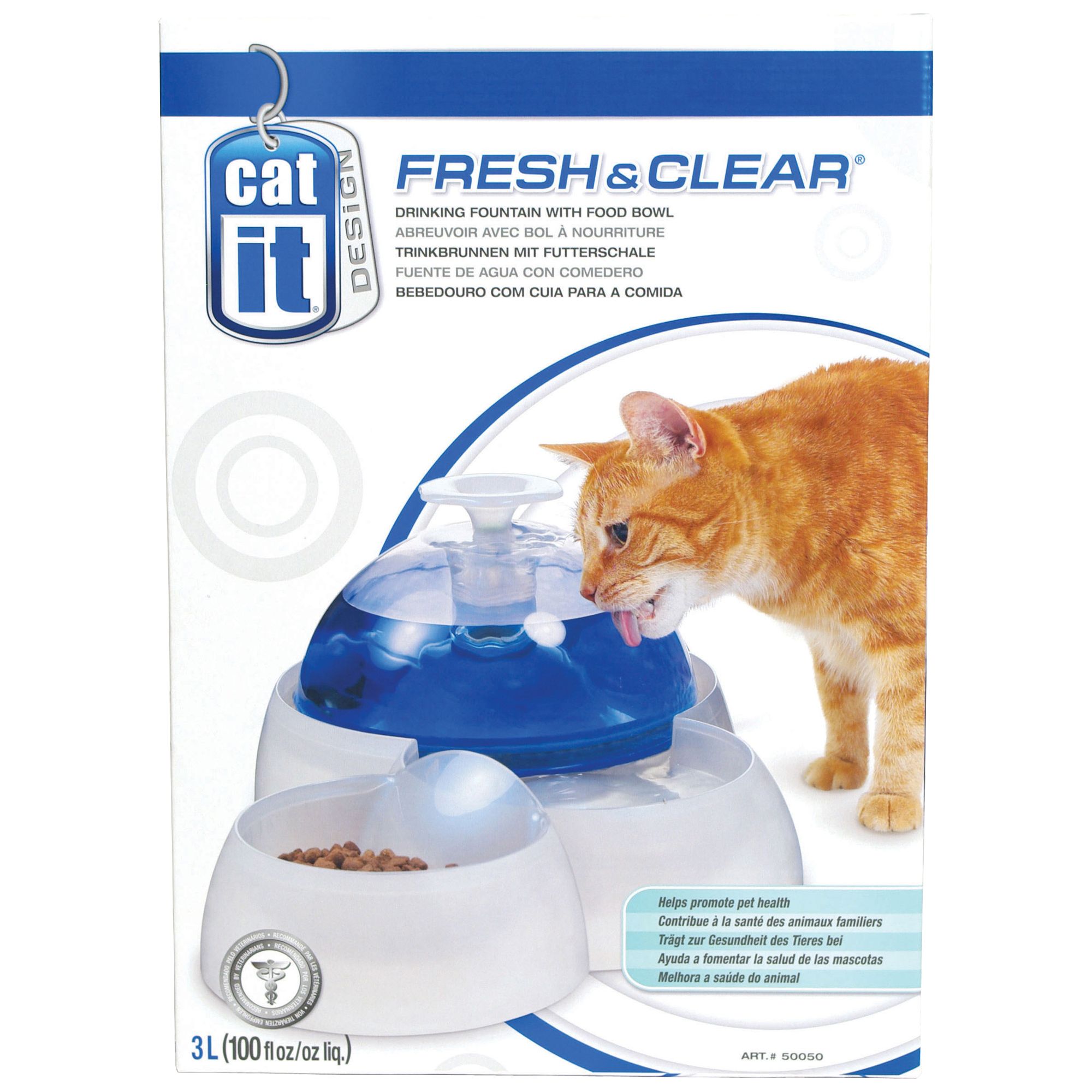 Catit Design Fresh & Clear Pet Feeder And Fountain cat Food & Water