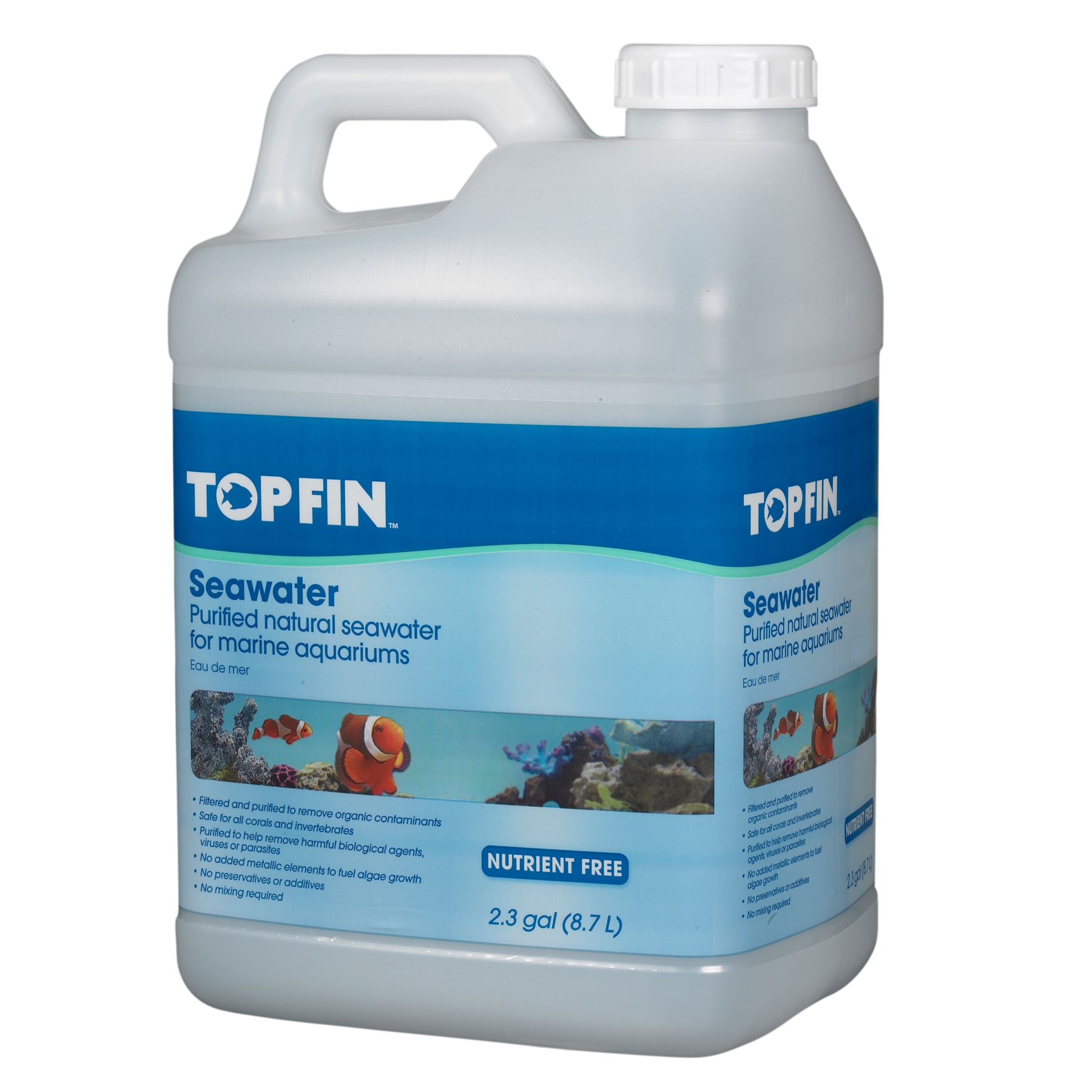 Top Fin® Purified Natural Seawater fish Salt Water Aquarium Care