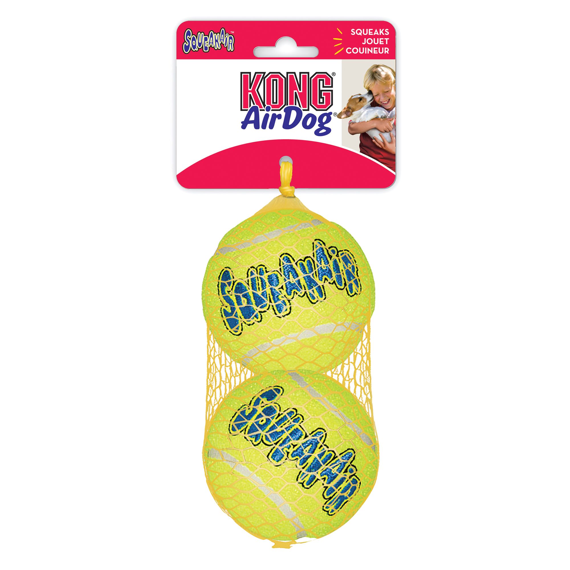 KONG® AirDog® Tennis Ball Set Squeaker Dog Toy 2 Pack