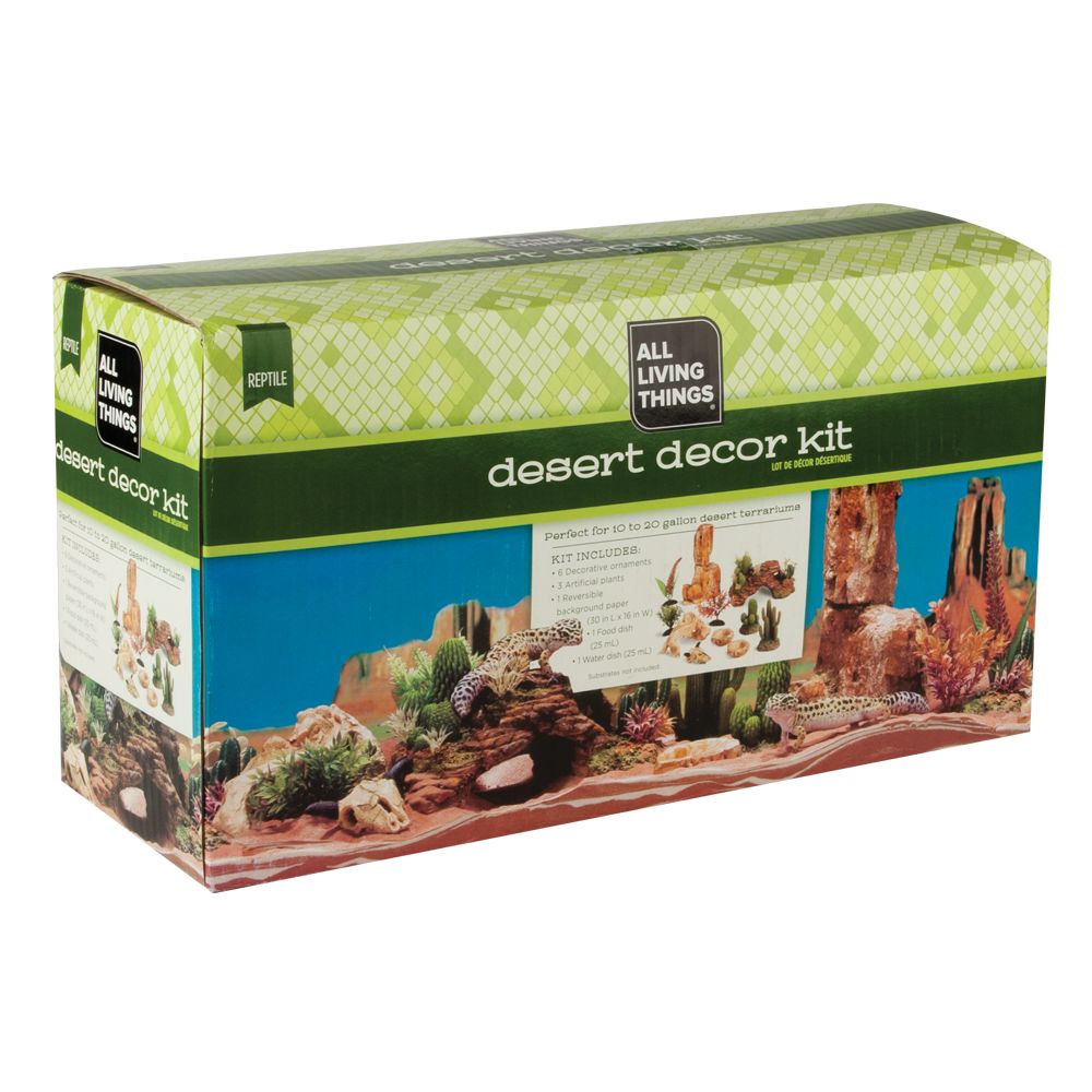 All Living Things® Desert Reptile Decor Kit reptile Habitat Décor