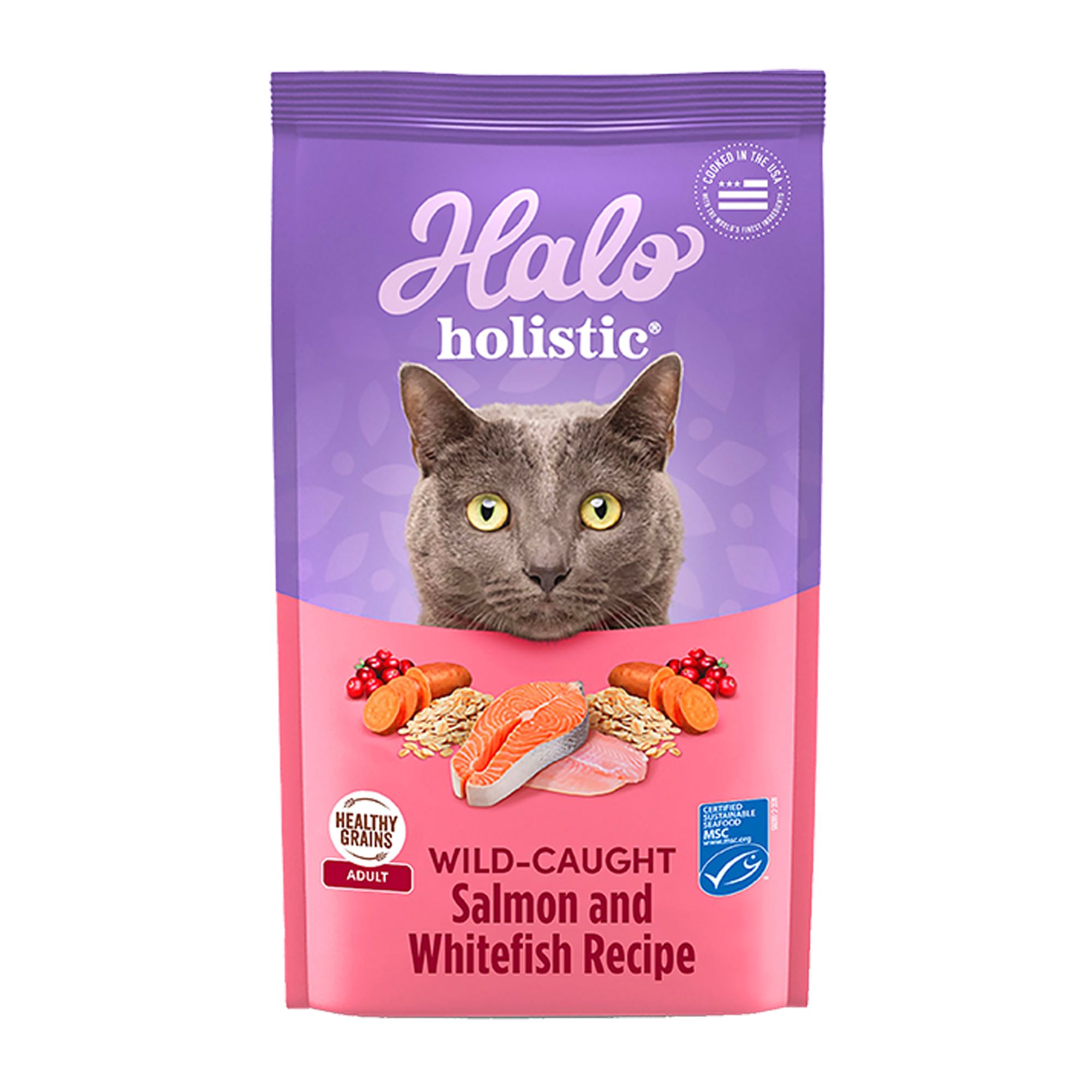 HALO® DreamCoat Adult Cat Food Natural, Holistic Wild Salmon