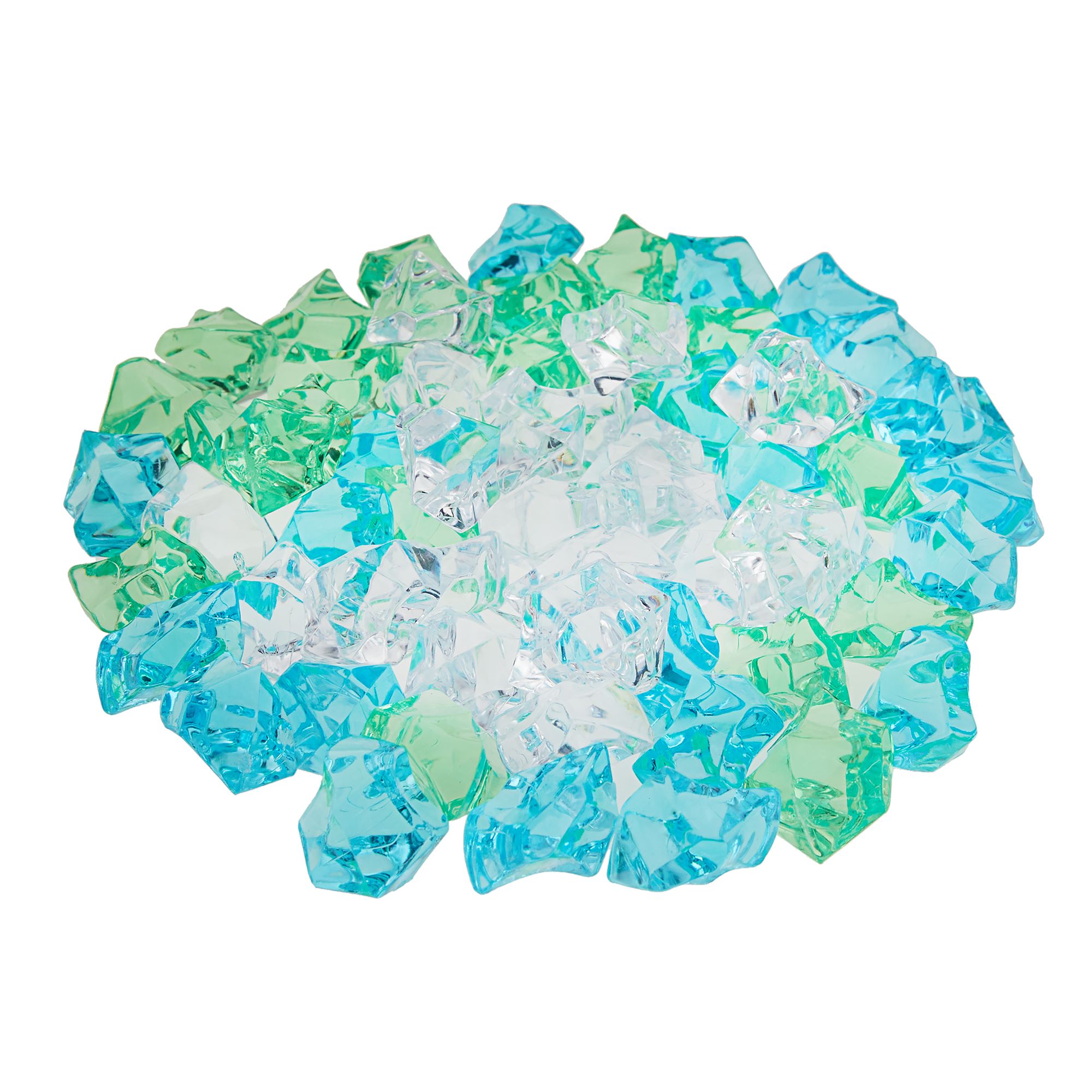 Top Fin® Acrylic Crystal Aquarium Décor Green & Blue Mix fish