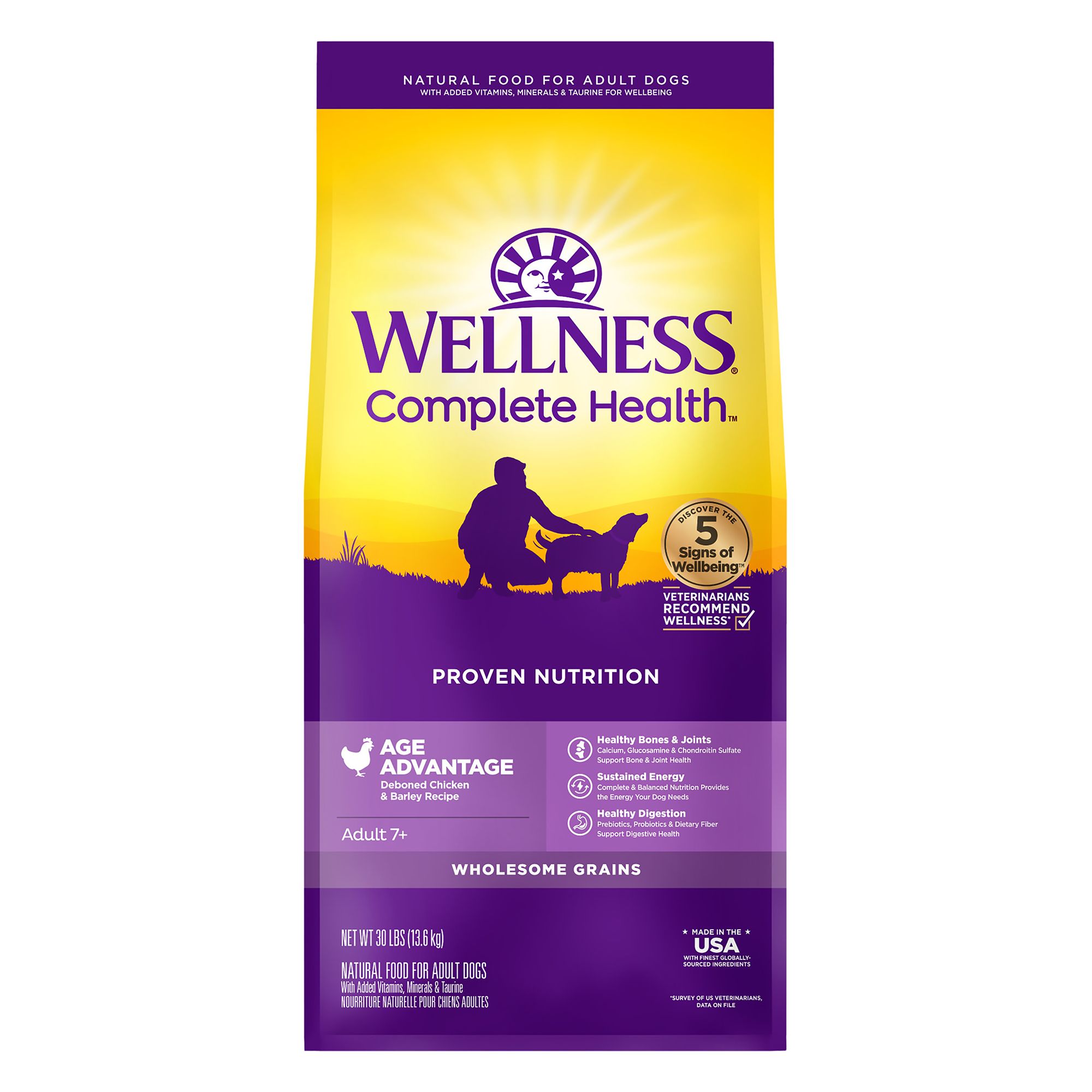 Wellness® Complete Health Senior Dry Dog Food Natural, Chicken