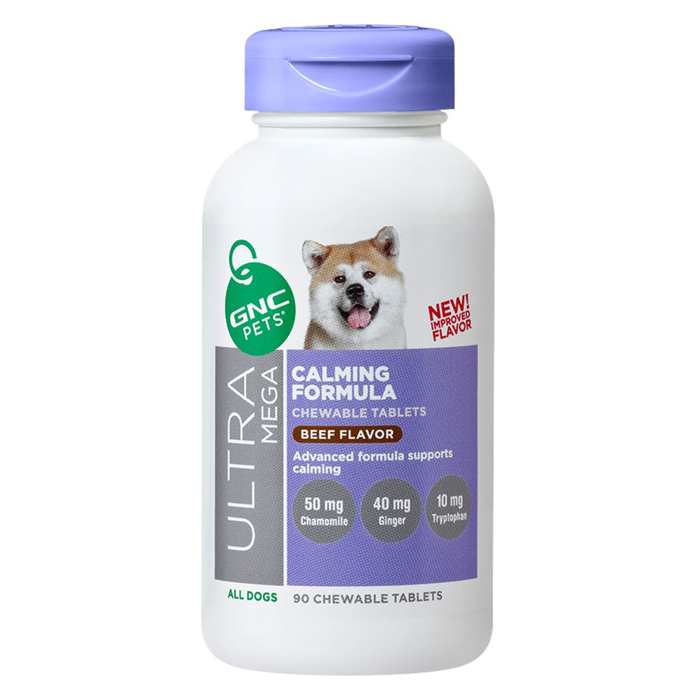 GNC Pets® Ultra Mega Calming Formula Dog Chewable Tablets Beef dog