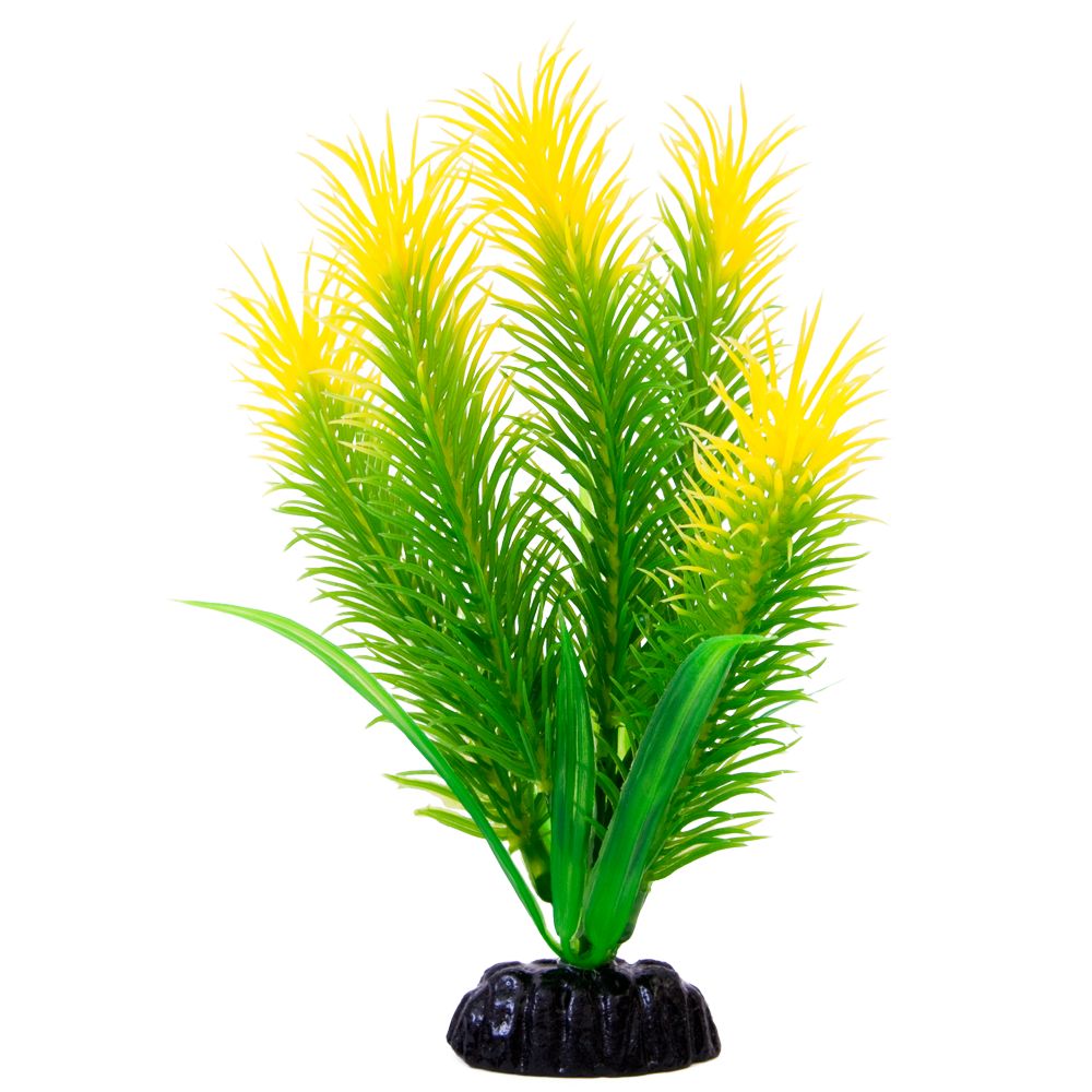 Top Fin® Artificial Green & Yellow Hair Aquarium Plant fish