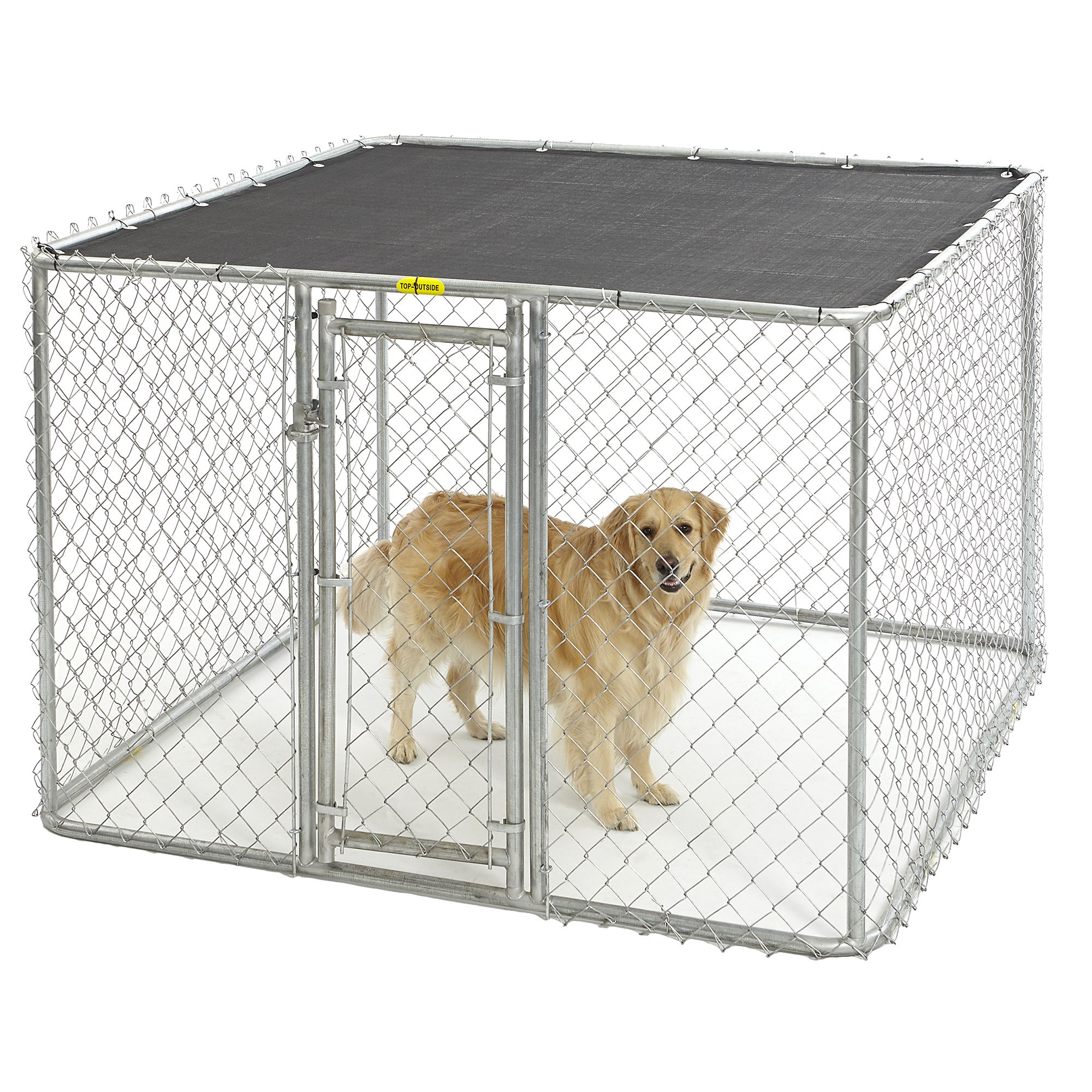 MidWest® Chain Link Portable Kennel with Sunscreen dog Houses & Pens