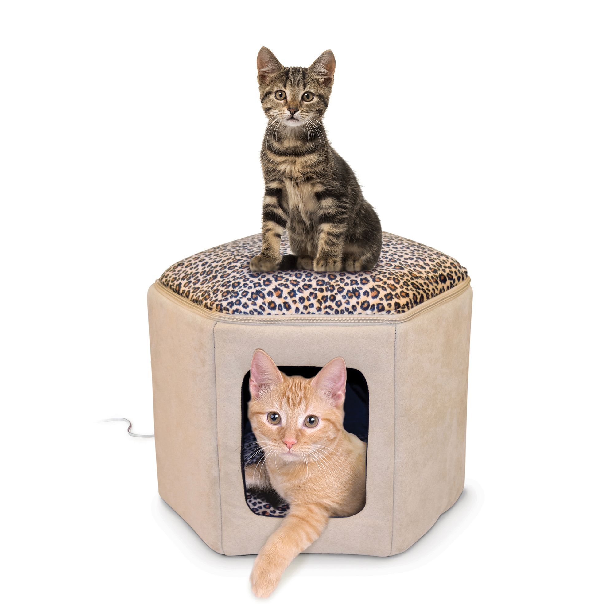 ThermoKitty Bed™ Clubhouse Heated Cat Bed