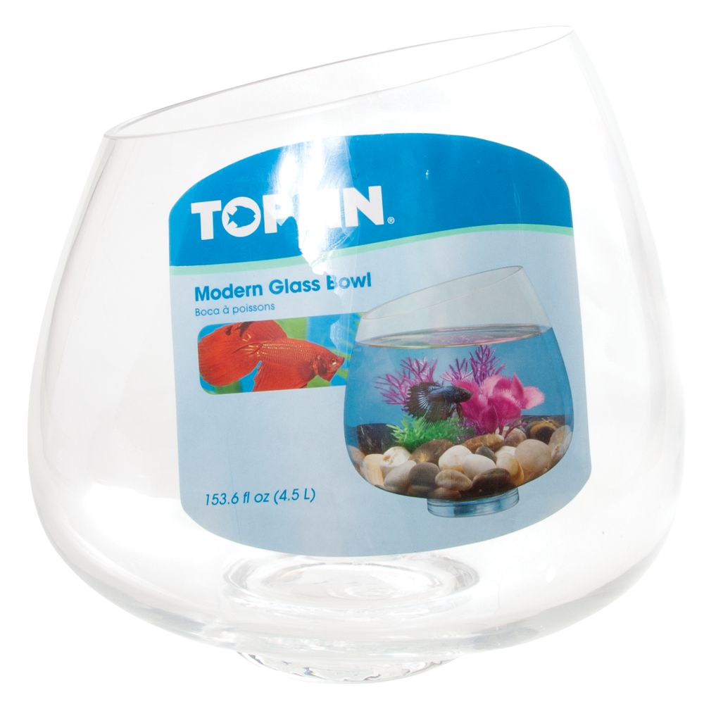 Top Fin® Modern Betta Glass Bowl fish Aquariums PetSmart