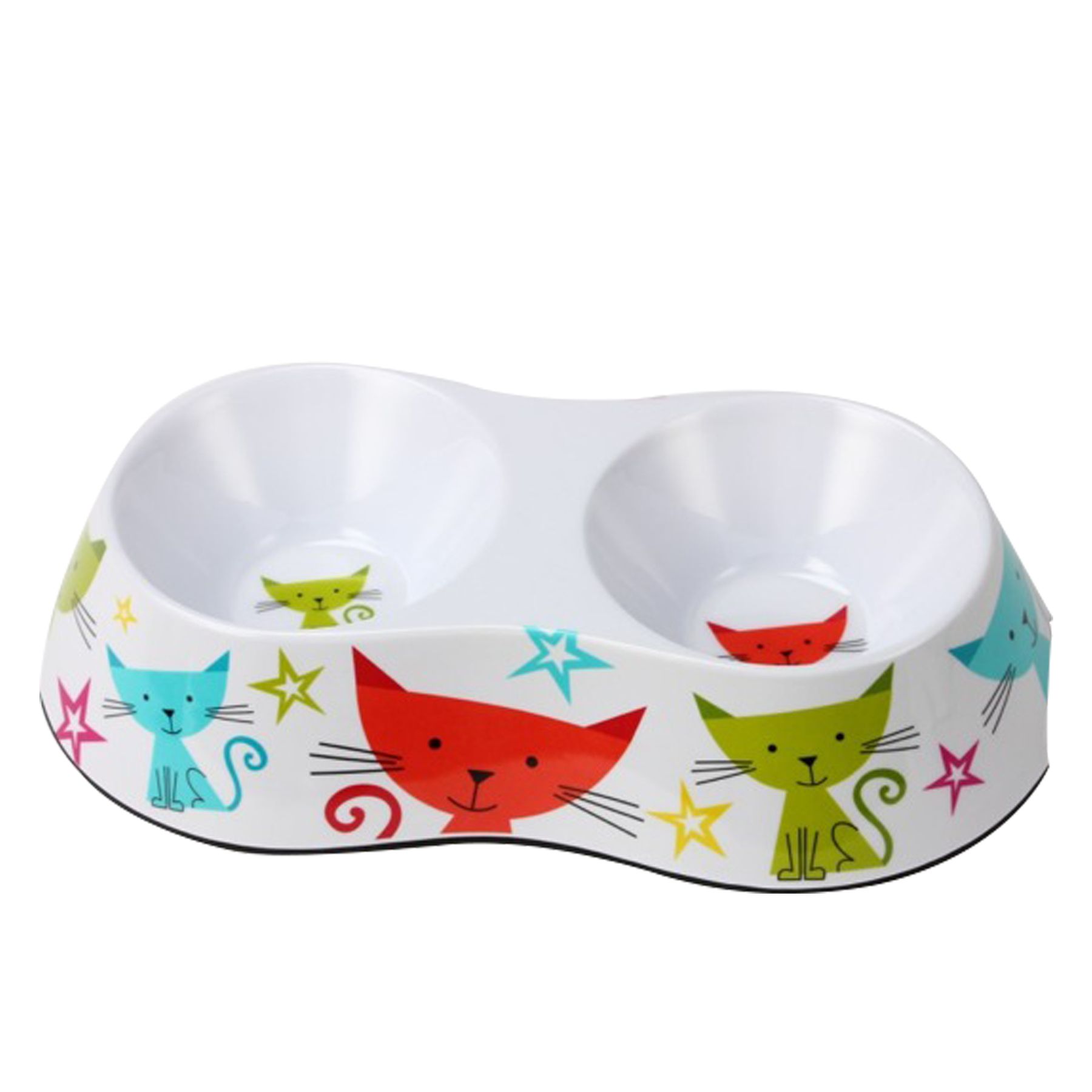 Whisker City® Double Cat Bowl cat Food & Water Bowls PetSmart