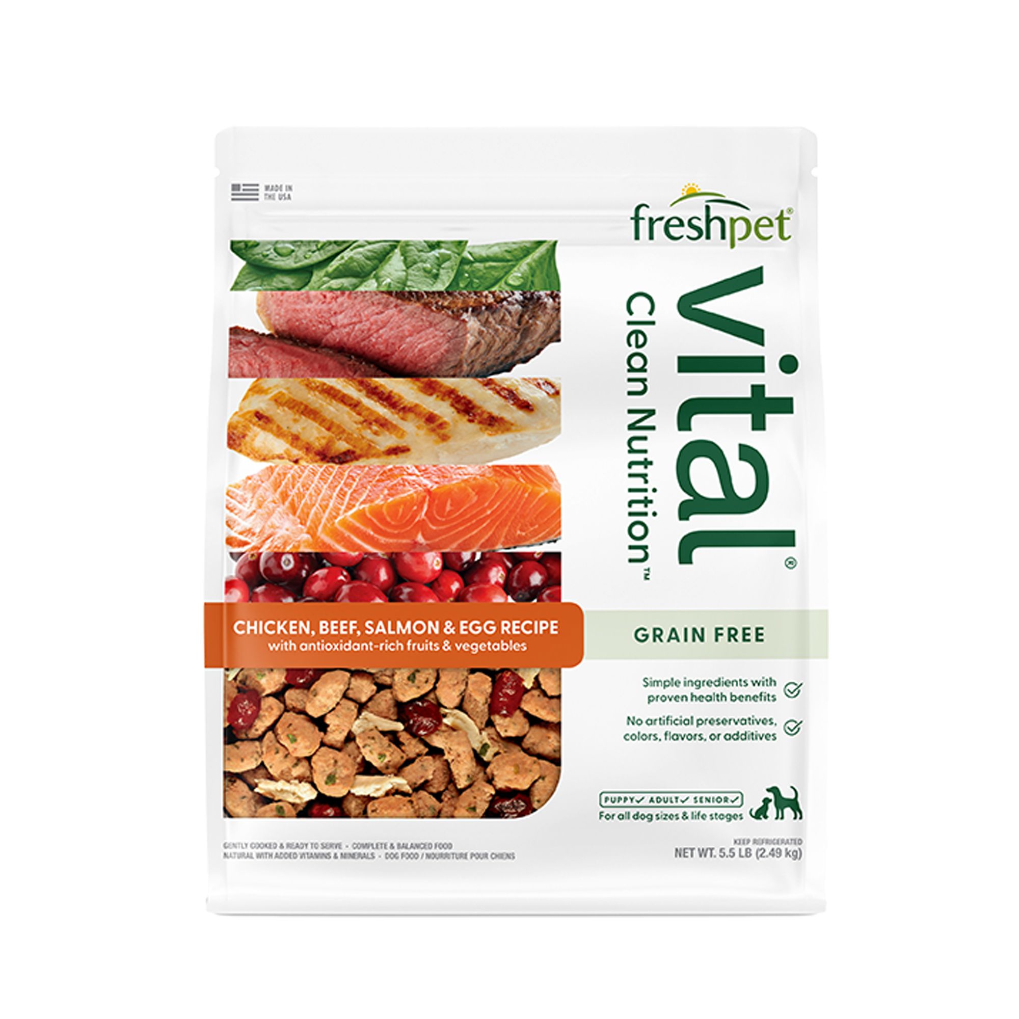 Freshpet® Vital™ Grain Free Complete Meals Chicken, Beef, Salmon & Egg