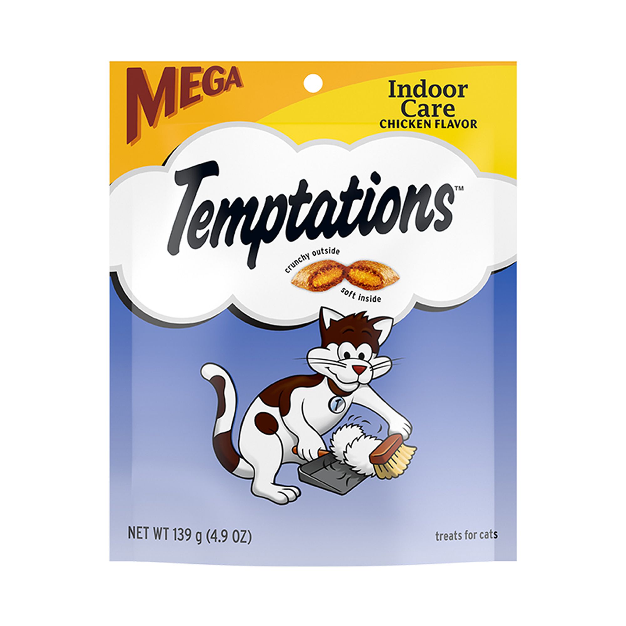 Temptations™ Classic Adult Cat Treats Indoor Care, Soft & Crunchy, Chicken