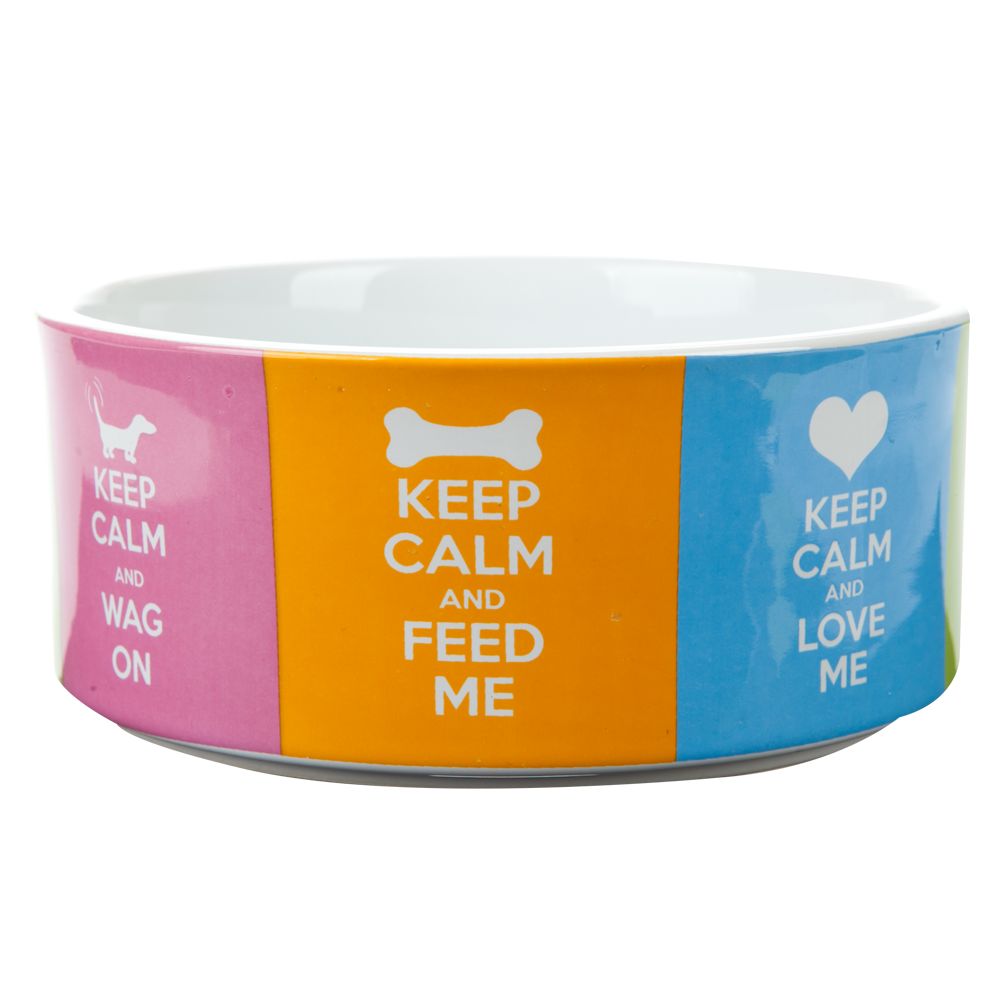 Top Paw® Keep Calm Dog Bowl dog Food & Water Bowls PetSmart