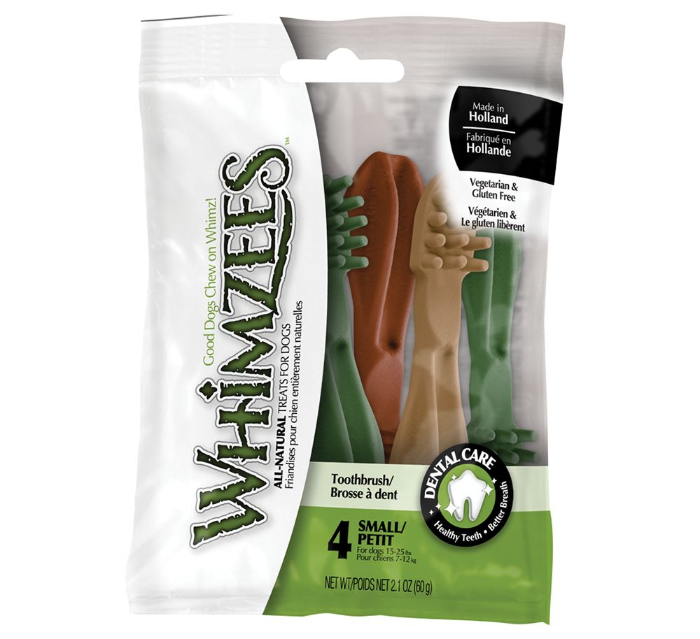 WHIMZEES Toothbrush Small Dental Dog Treat Natural, Grain Free dog