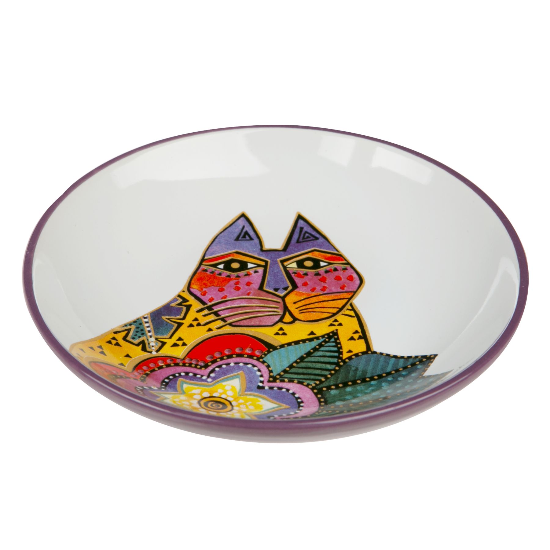 Laurel Burch Carlotta Cat Saucer cat Food & Water Bowls PetSmart