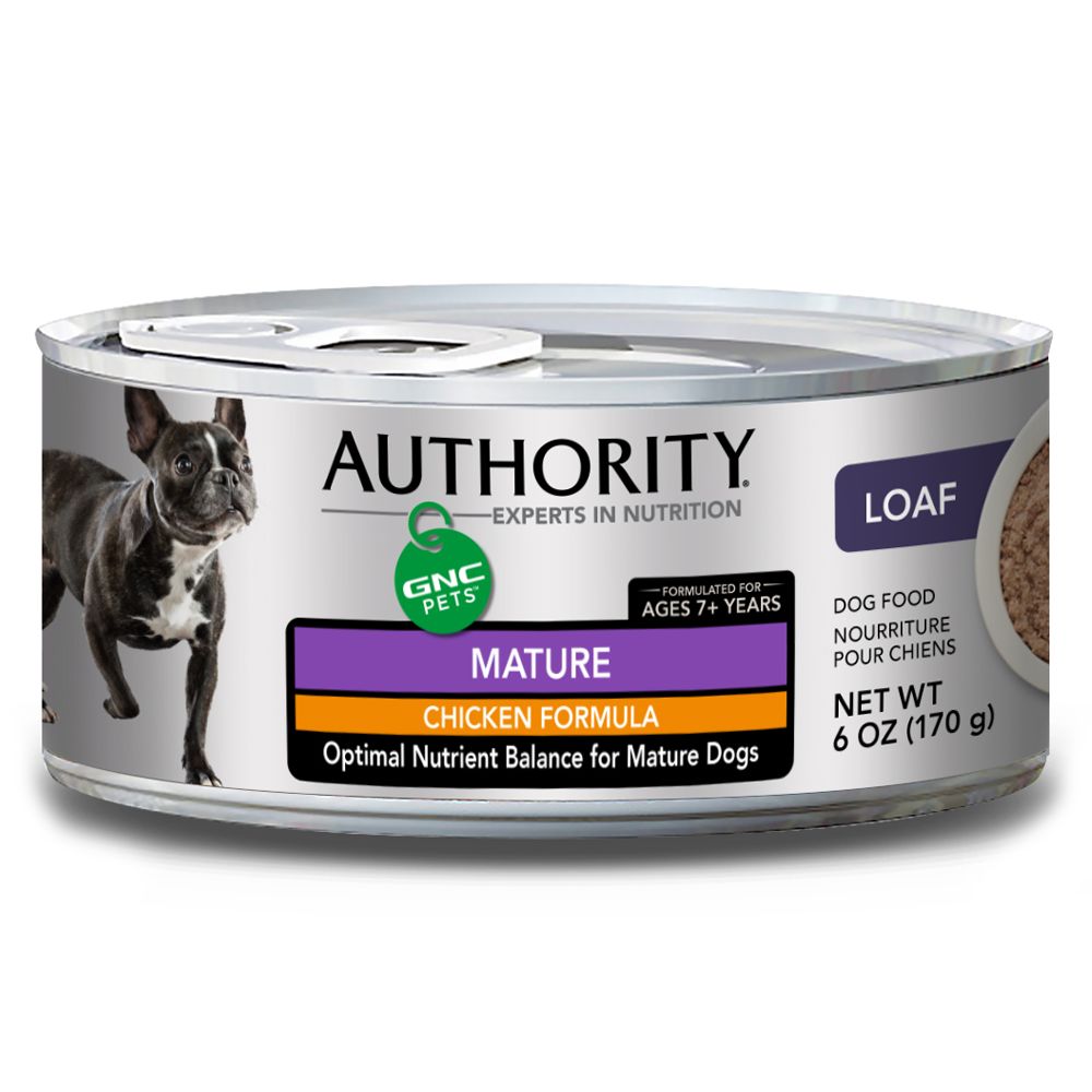 Authority® GNC Pets Mature Dog Food Chicken dog Canned Food PetSmart