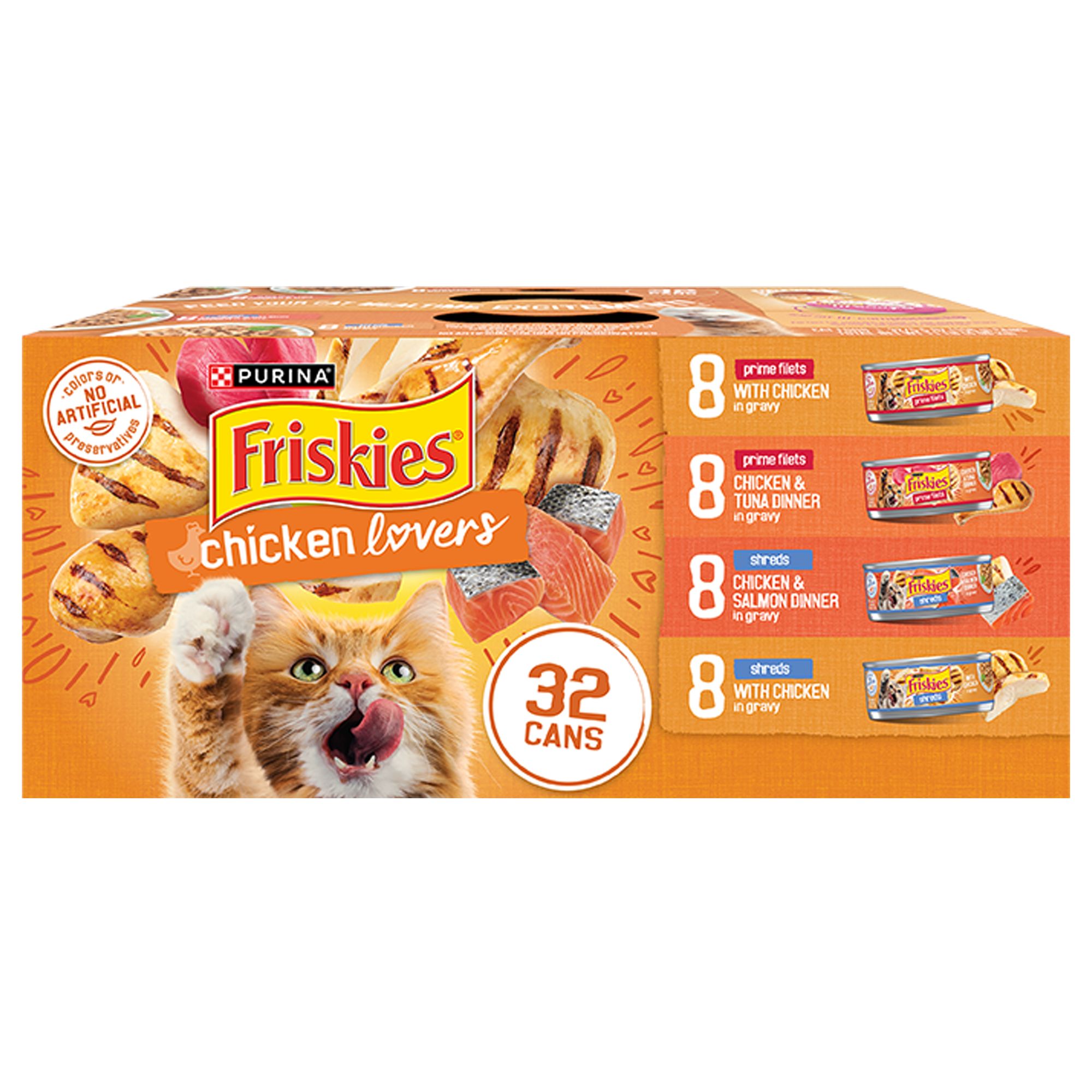 Purina® Friskies® Chicken Lovers Adult Cat Wet Food Variety Pack, 32
