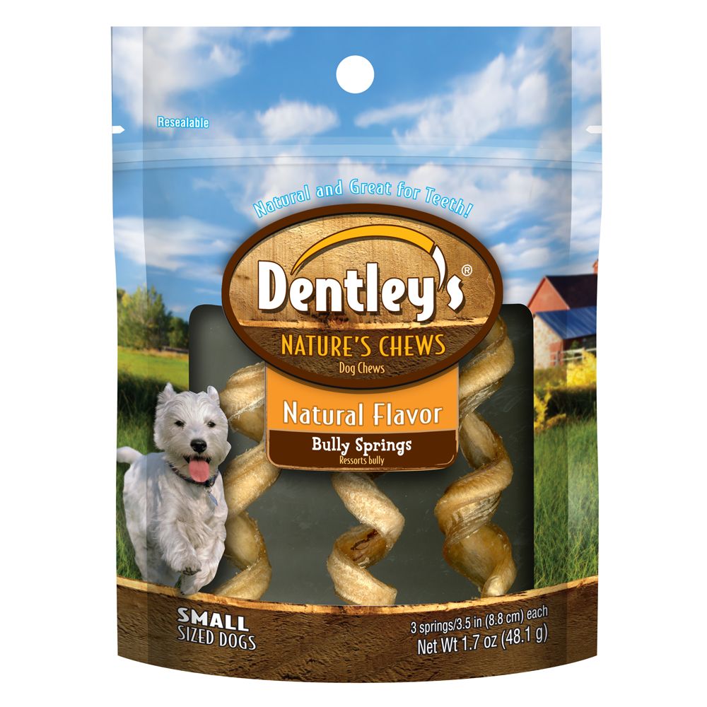 Dentley's® Nature's Chews Natural Bully Springs Small Dog Treat dog Bones & Rawhide PetSmart