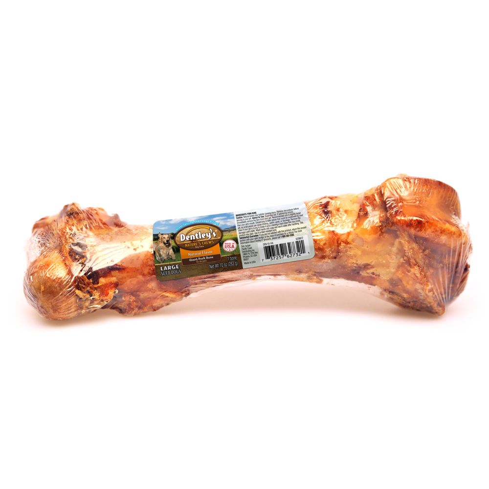 Dentley's® Natural Pork Bone Giant Dog Treat dog Bones & Rawhide