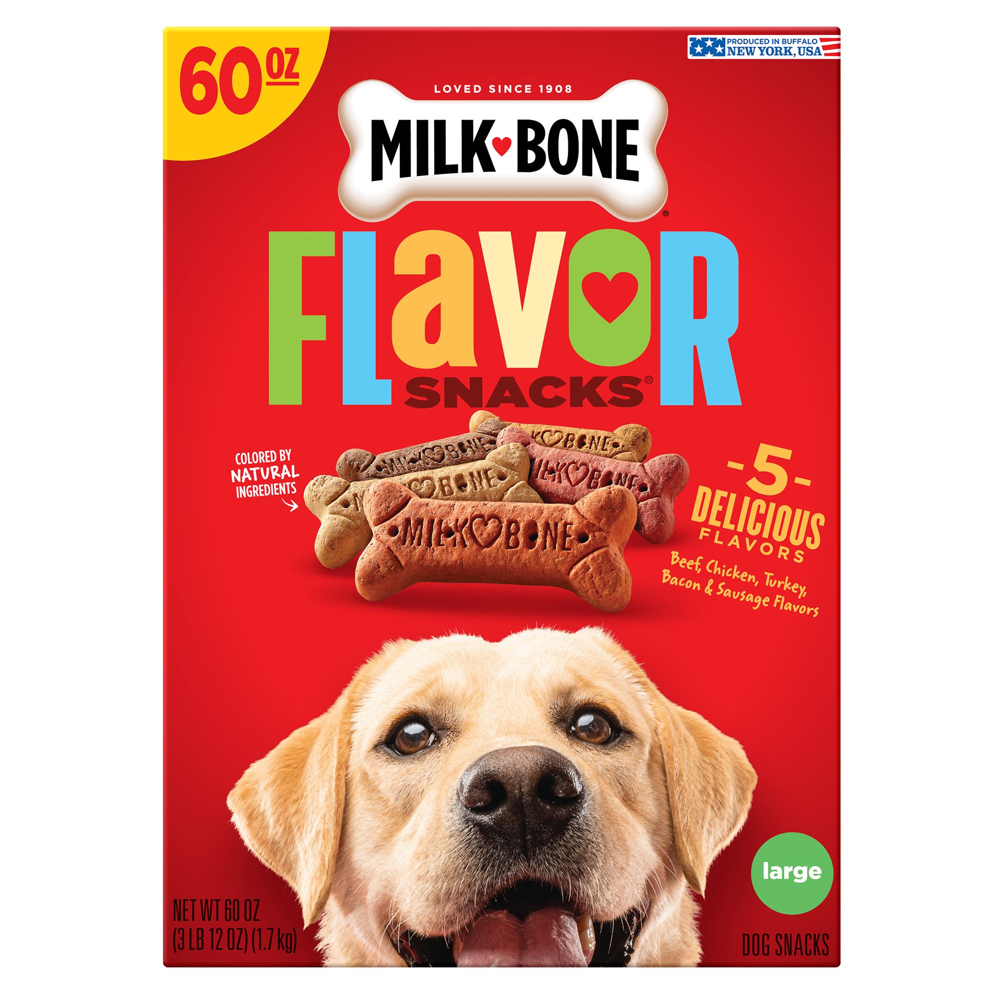 MilkBone® Flavor Snacks Large Breed Dog Treat dog Biscuits & Bakery PetSmart