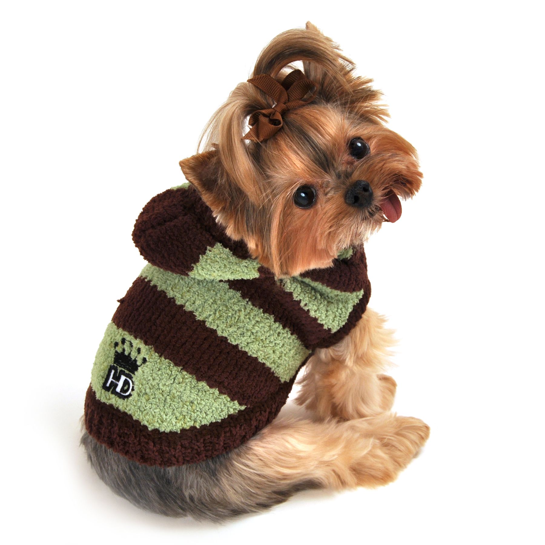 Hip Doggie Soft Stripe Hoodie dog Sweaters & Coats