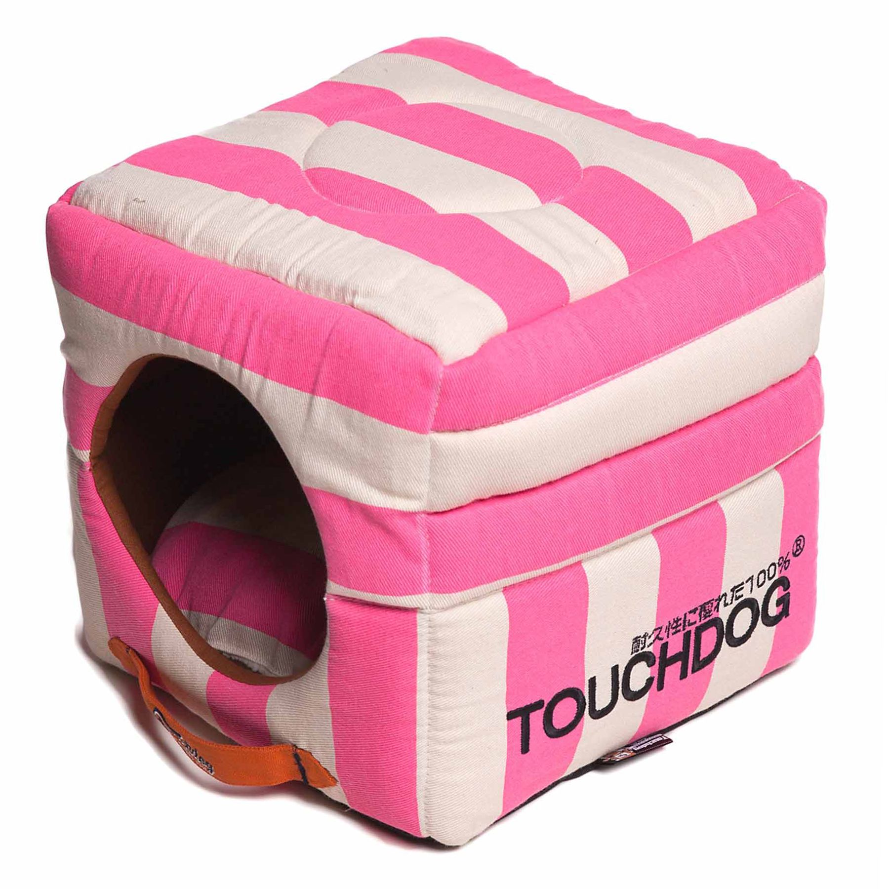 Pet Life Touchdog Polo Stripe Convertible Dog Bed dog Pillow Beds