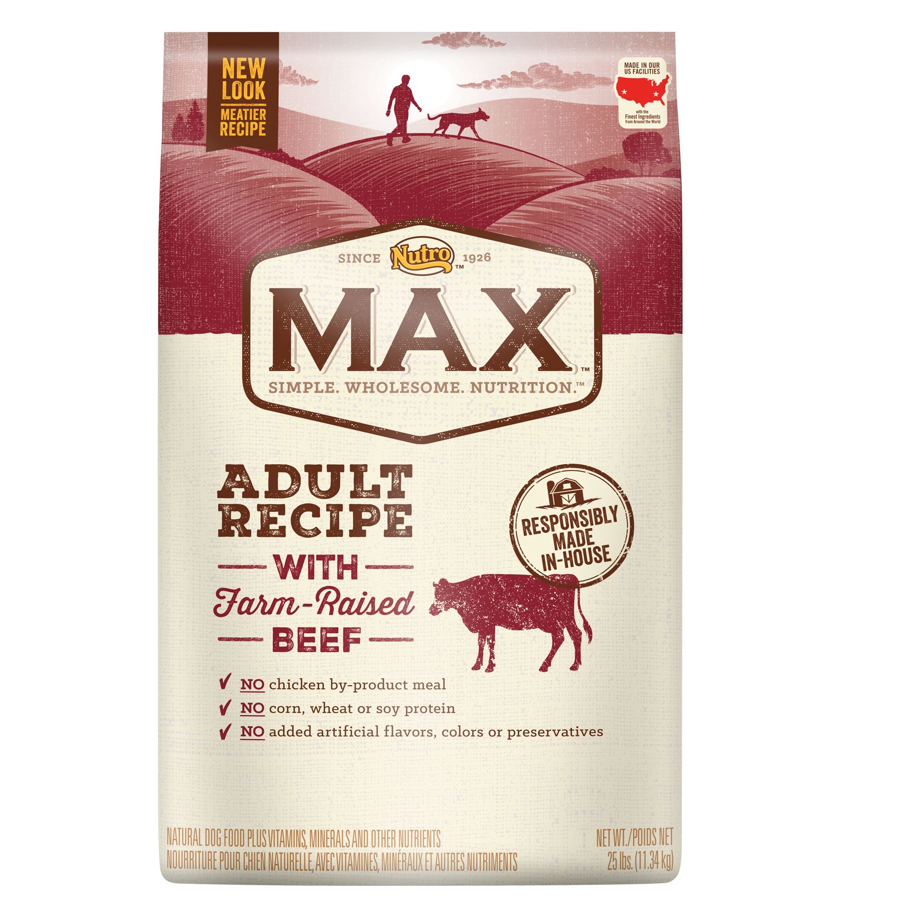 NUTRO® MAX® Adult Dog Food Natural, Beef dog Dry Food PetSmart