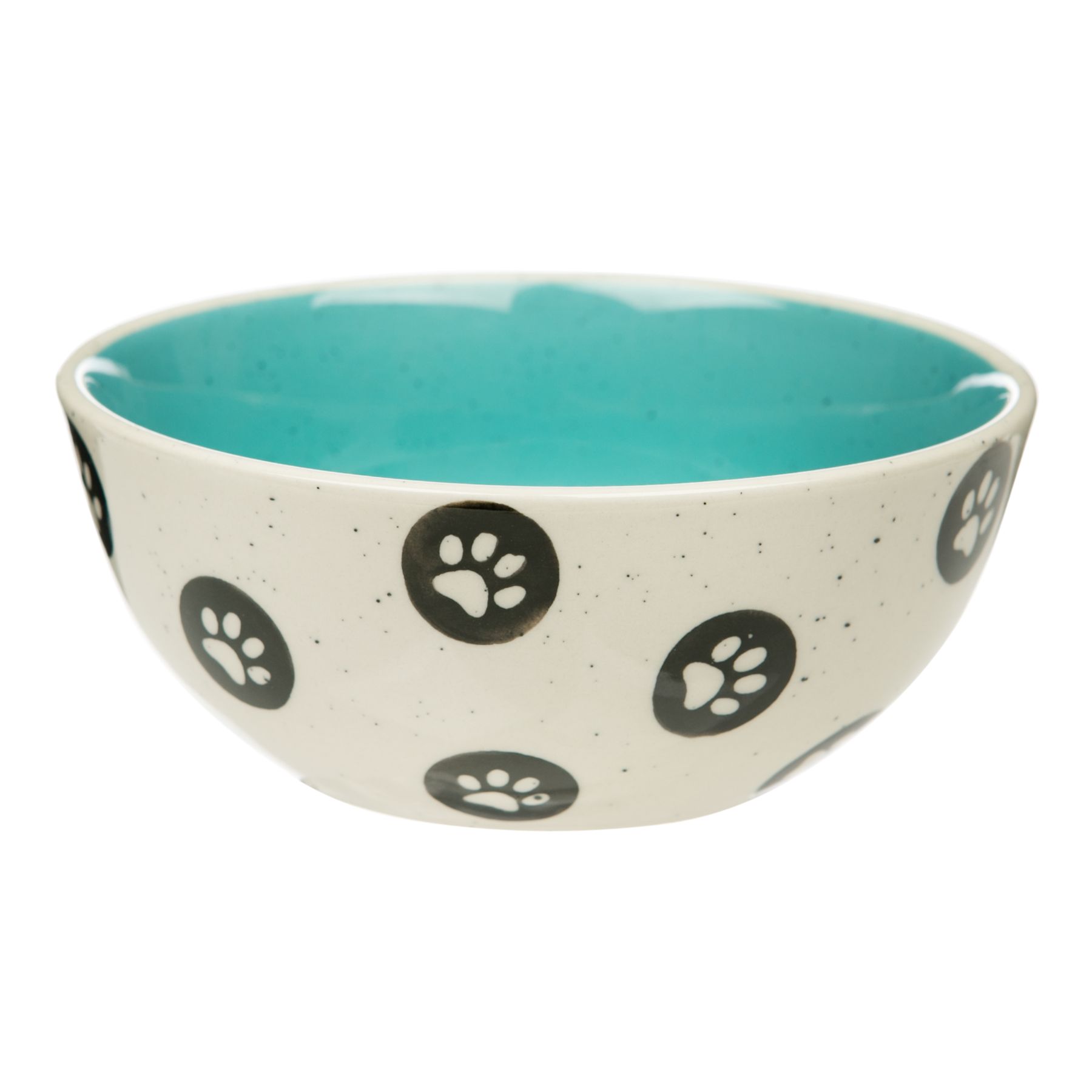 Whisker City® Polka Dot Paw Cat Bowl cat Food & Water Bowls PetSmart