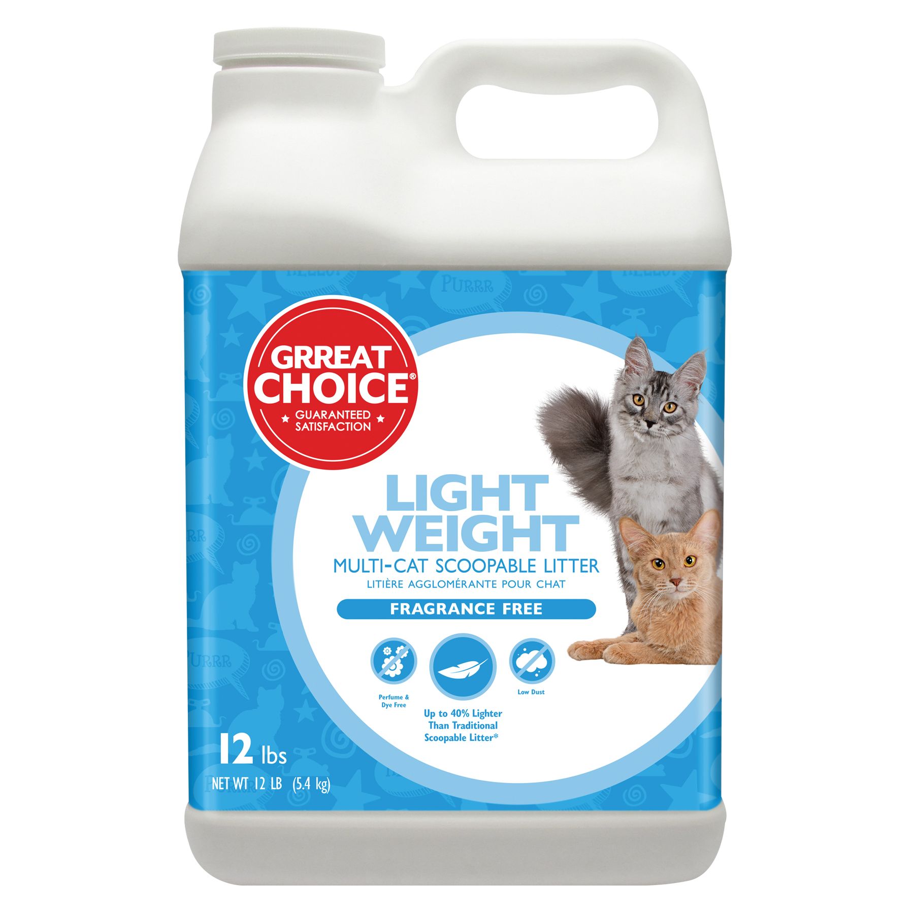 Grreat Choice® Lightweight Cat Litter Scoopable, MultiCat, Fragrance