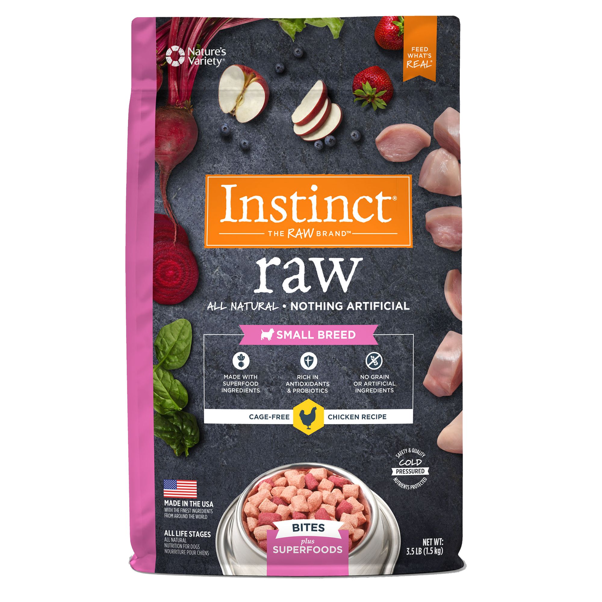 Nature's Variety® Instinct® Raw Bites Small Breed Dog Food Natural