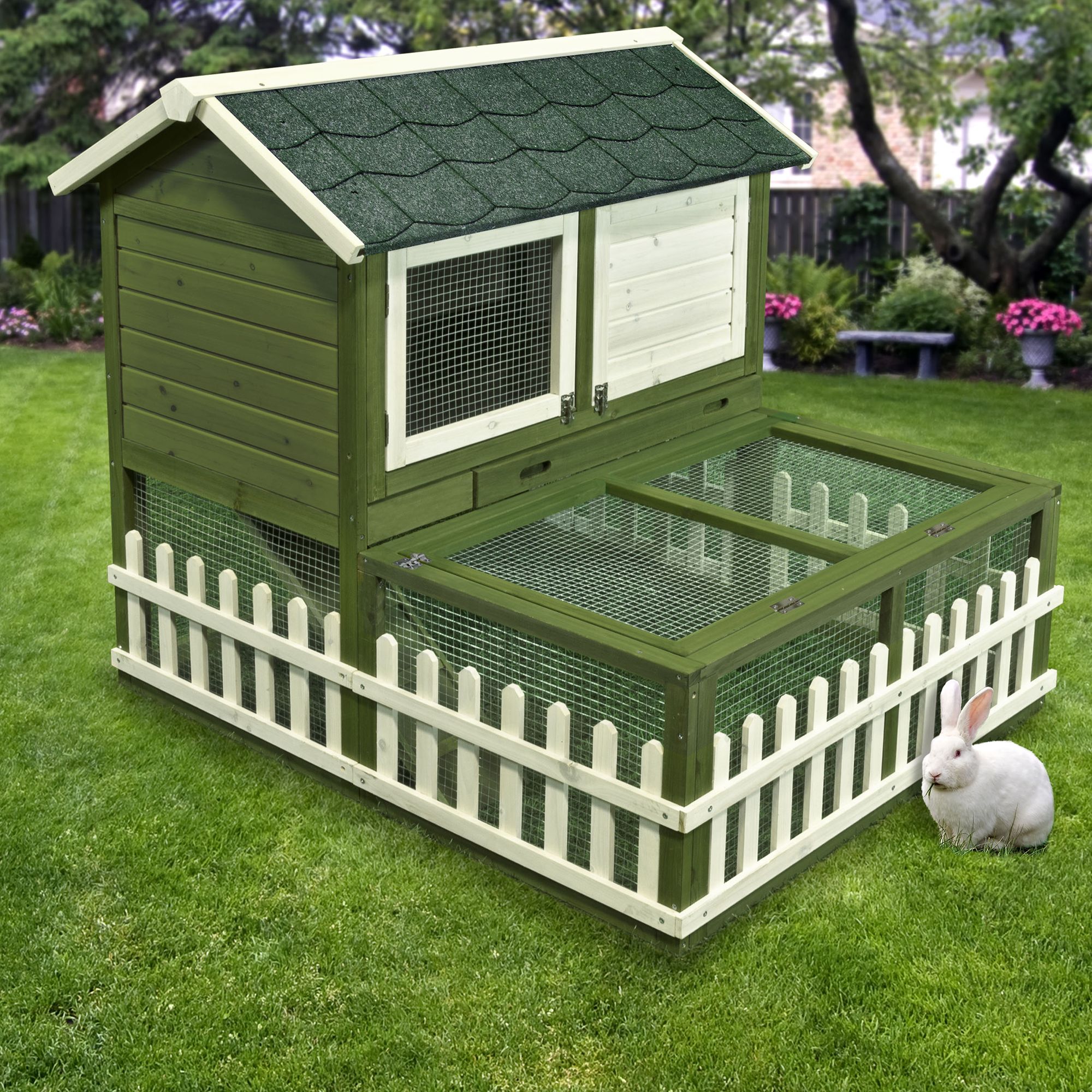 WARE® Ranch Hutch and Outdoor Pen Combo small pet Hutches PetSmart