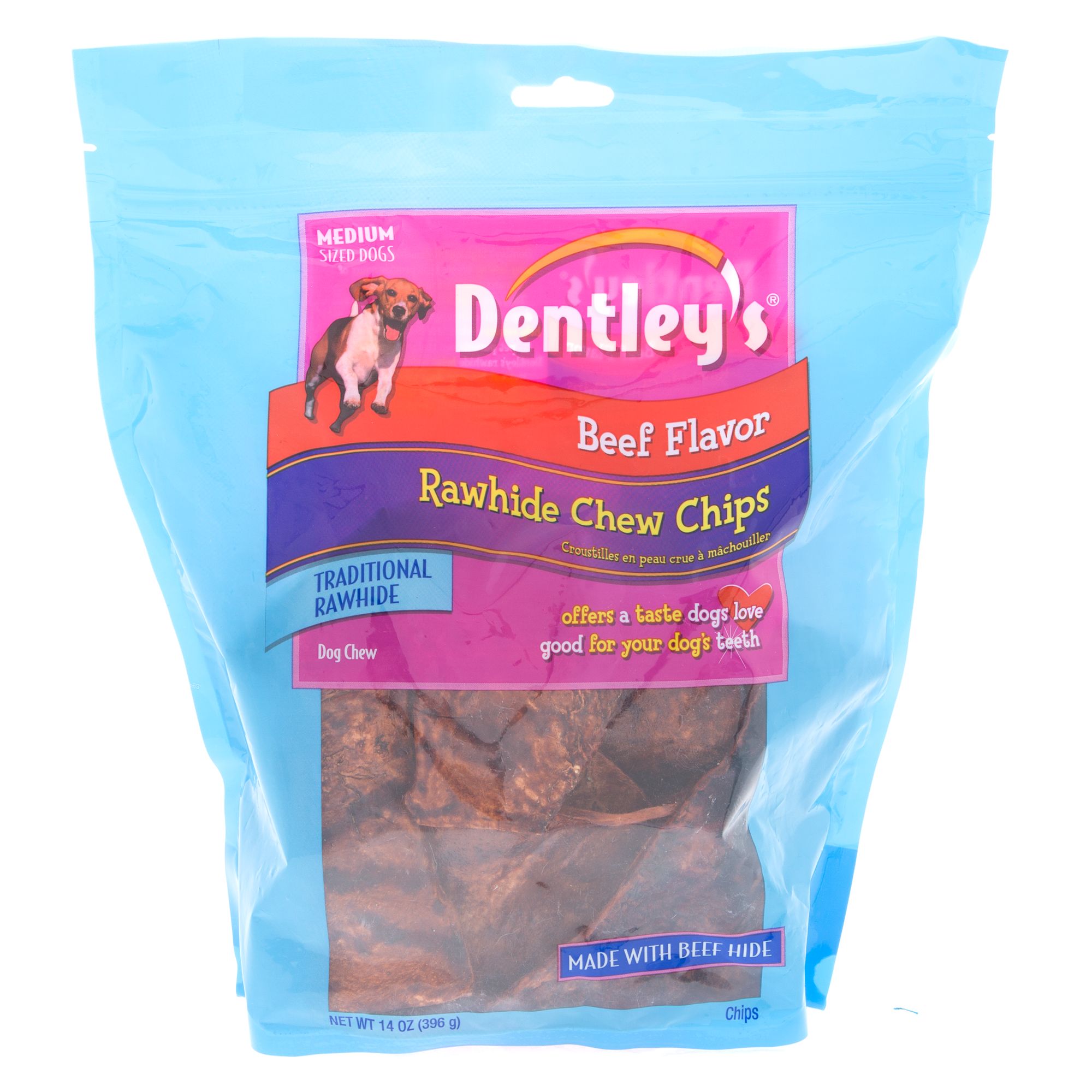 Dentley's® Rawhide Chew Chips Medium Dog Treat Beef dog Bones & Rawhide PetSmart