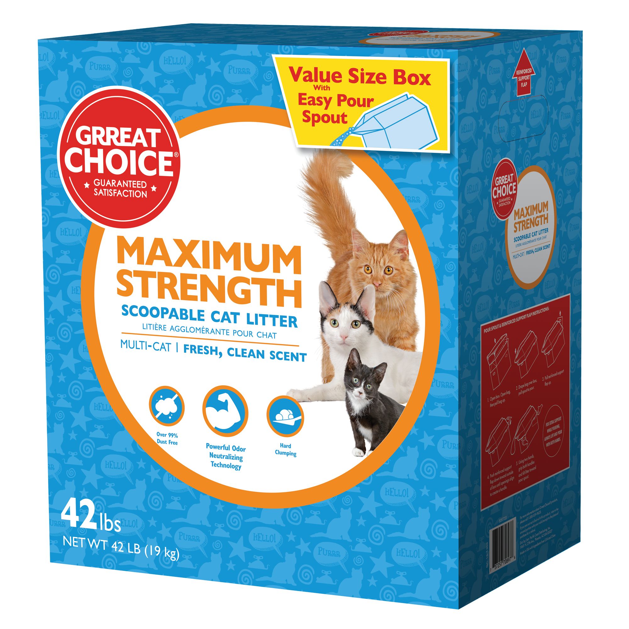 Grreat Choice® Maximum Strength Cat Litter Scoopable, MultiCat